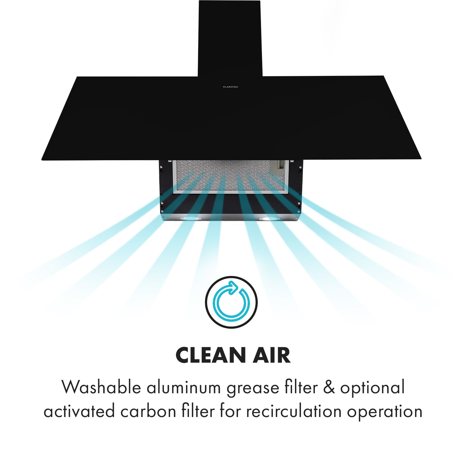 Laurel 90 afzuigkap 90cm afvoer: 350m³/h led touch zwart