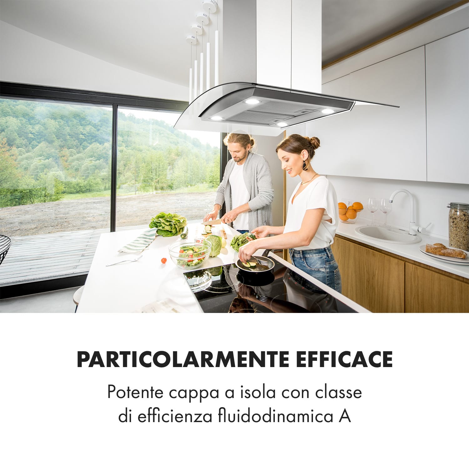 Colette cappa aspirante 90cm 600m³/h EEK A acciaio inox argento 