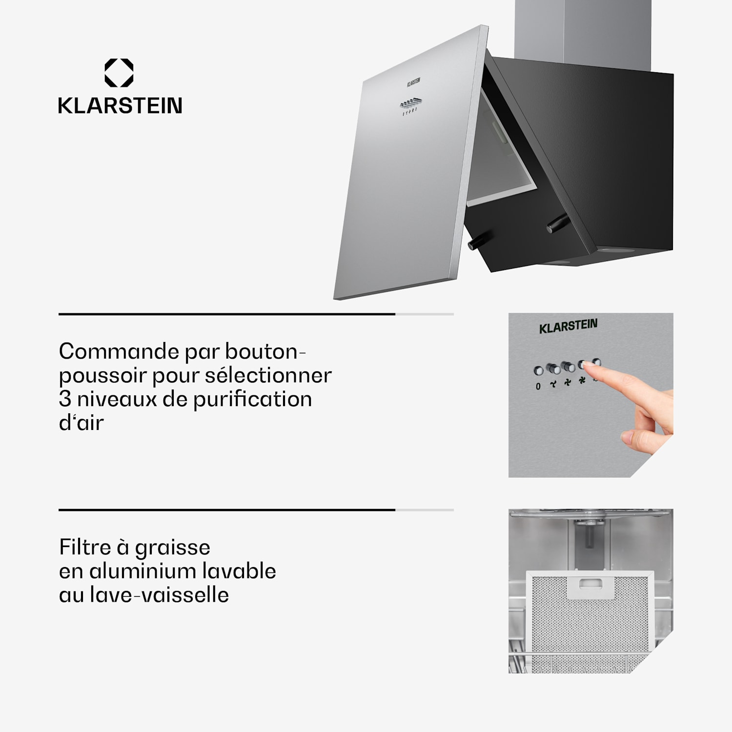 Silver Lining 60 hotte aspirante 60 cm 600 m³/h EEK A inox 60 cm