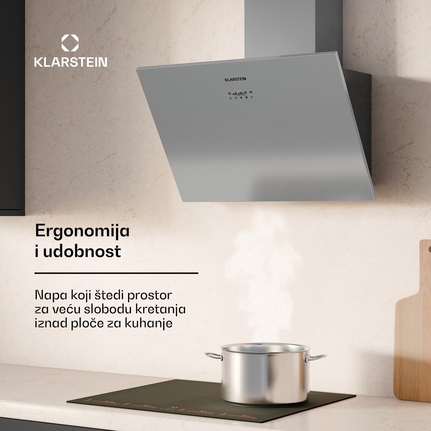 Silver Lining 60, kuhinjska napa, 60 cm, 600m³/h, EEK, A, nehrđajući čelik 