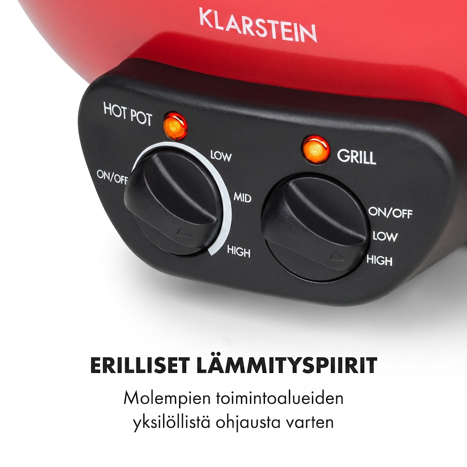 Szechuan Hot Pot ja grillilauta 5 l, 1350 W, 600 W punainen Punainen