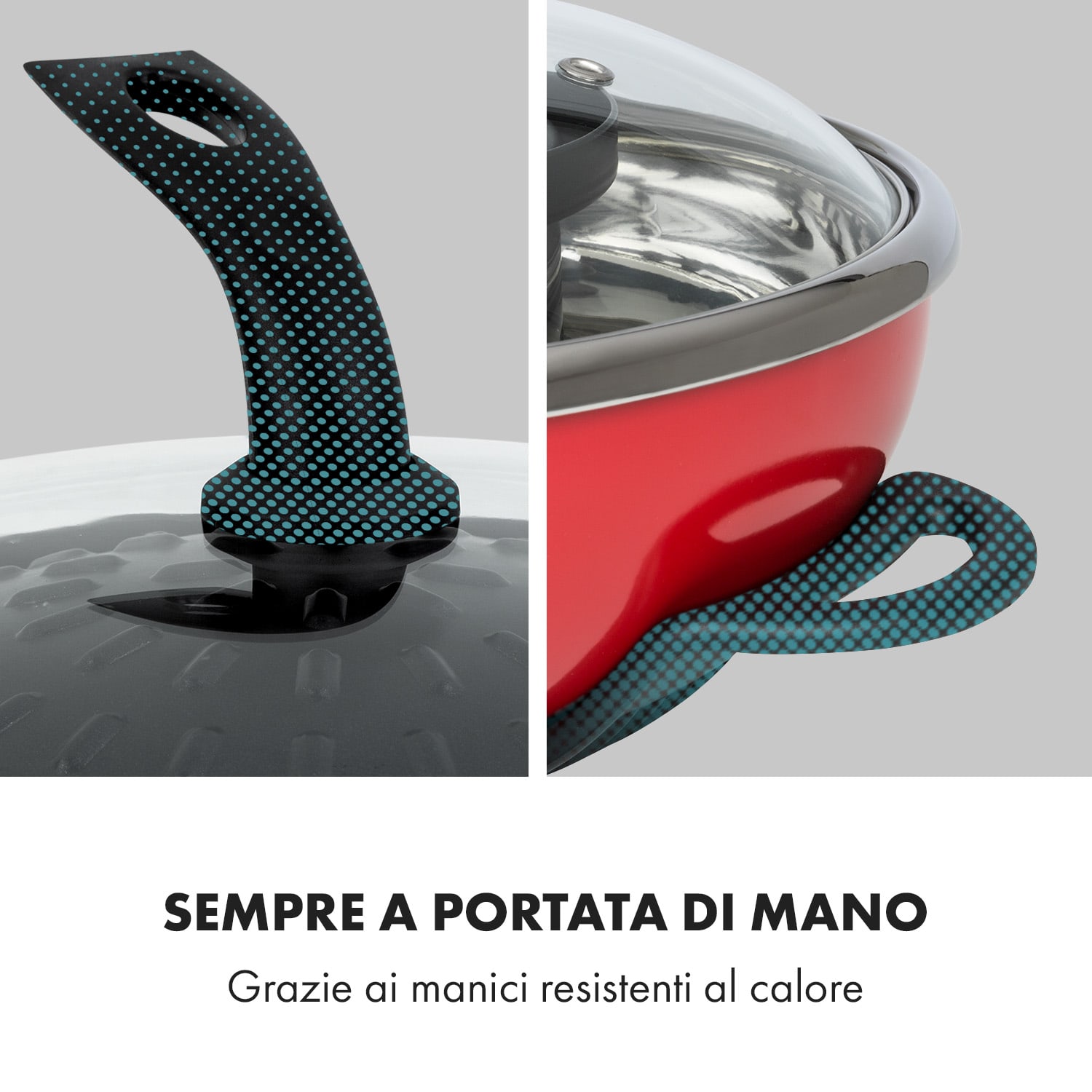 Szechuan Hot Pot e piastra grill 5l vol. 1350 W, 600 W rosso Rosso