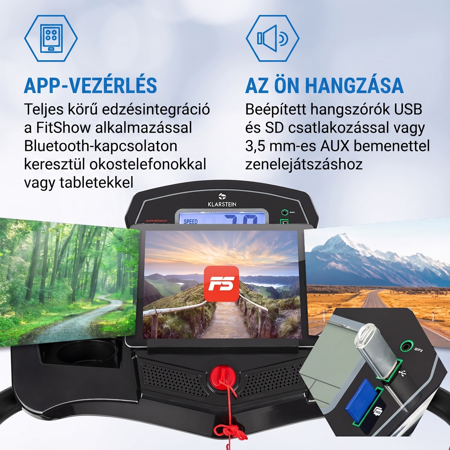 Pacemaker F100, futópad, 1.5 HP, önkenő rendszer, 3- Level InclineSystem 