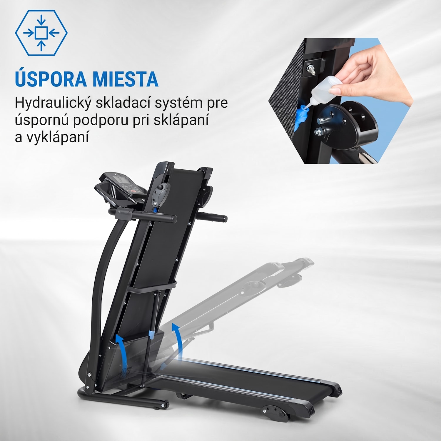Pacemaker F100, bežecký pás, 1,5 HP, samomazací systém 3-Level InclineSystem 