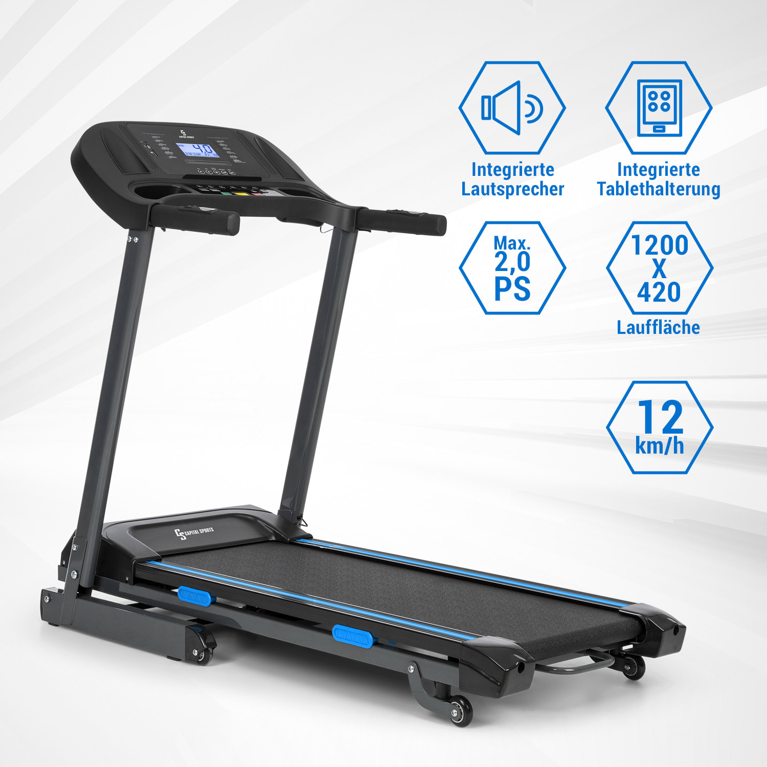 Pacemaker F120 Laufband 2,0PS selbstschmierend 4P-AntiShock Suspension 