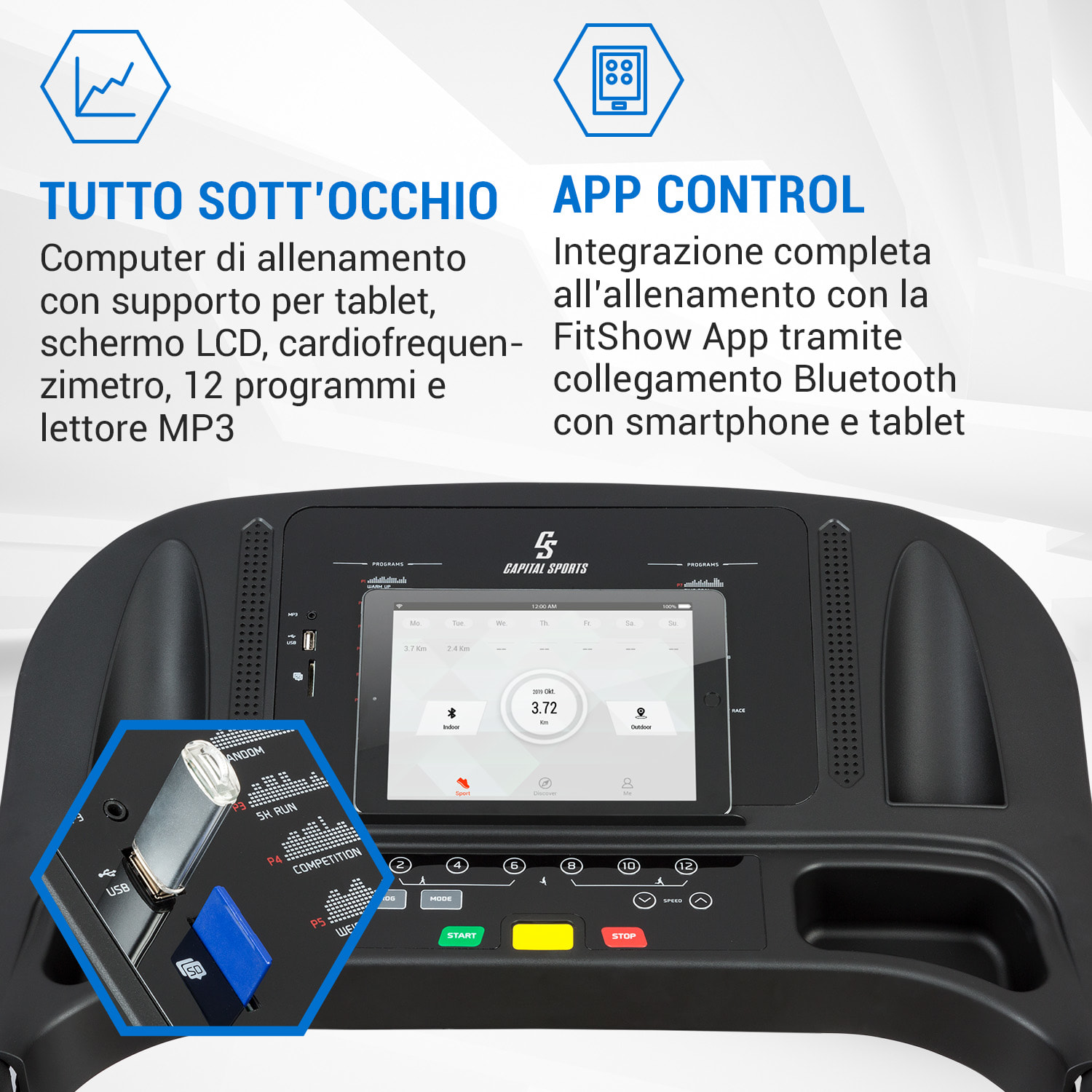 Pacemaker F120 Tapis Roulant 2,0CV 4P-AntiShock Suspension 
