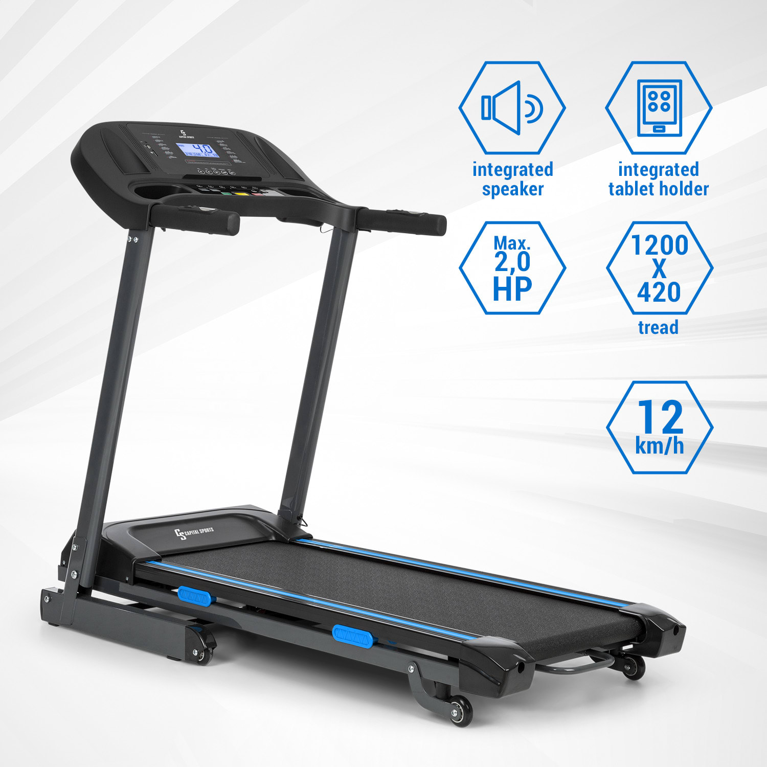 Pacemaker F120 cinta ergométrica 2,0 PS 4P suspensión antichoque 