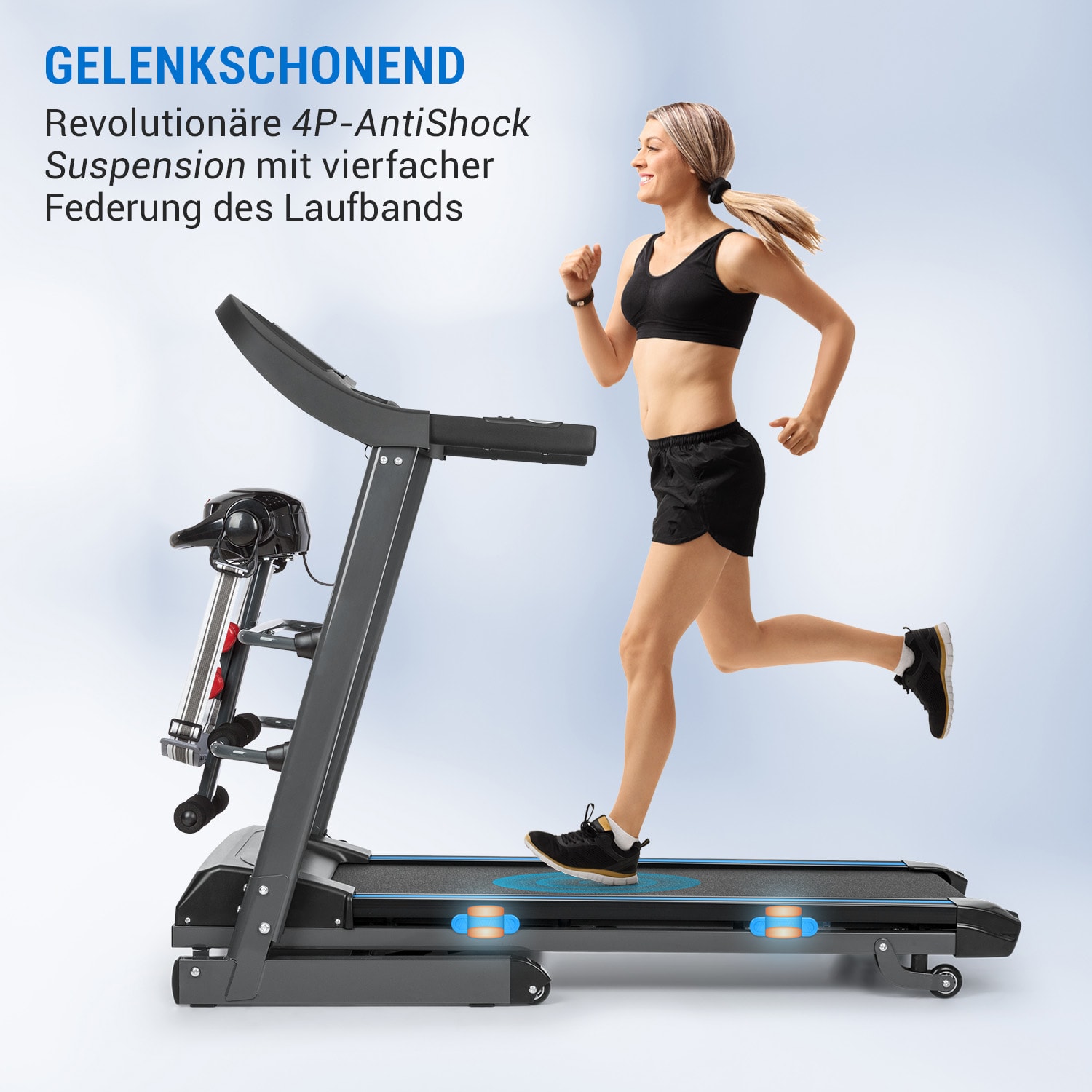 Pacemaker F120 Pro Laufband 4P-AntiShock Suspension Massage-Station Mit Massage-Station