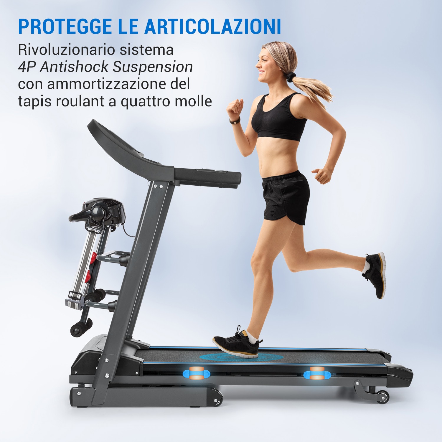 Pacemaker F120 Pro Tapis Roulant 4P-AntiShock Suspension Stazione Massaggi Con stazione massaggio