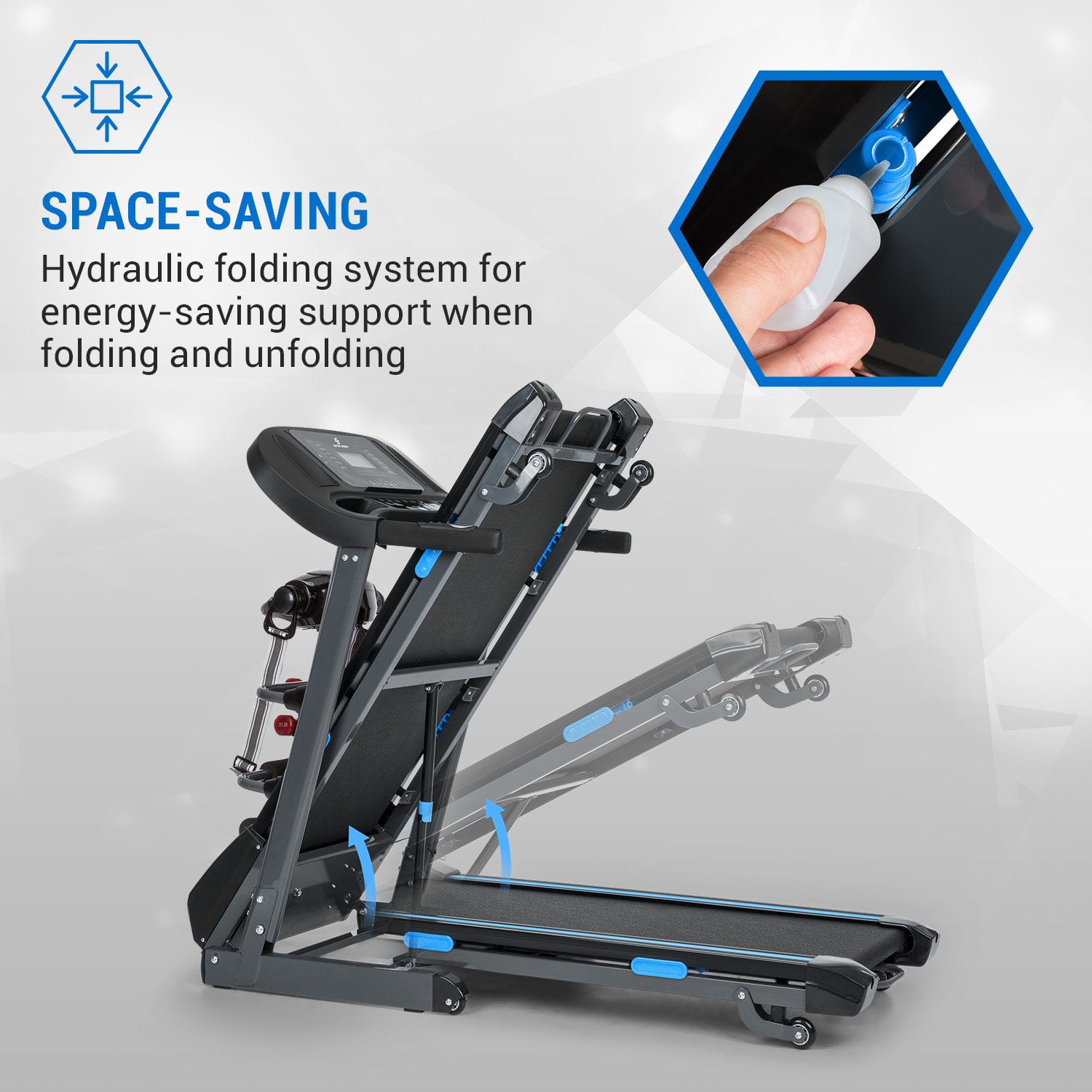 Pacemaker F120 Pro loopband 4P antishock suspension massagestation Met massagestation