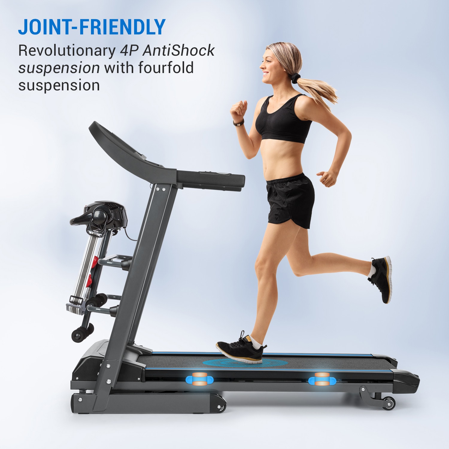 Pacemaker F120 Pro loopband 4P antishock suspension massagestation Met massagestation