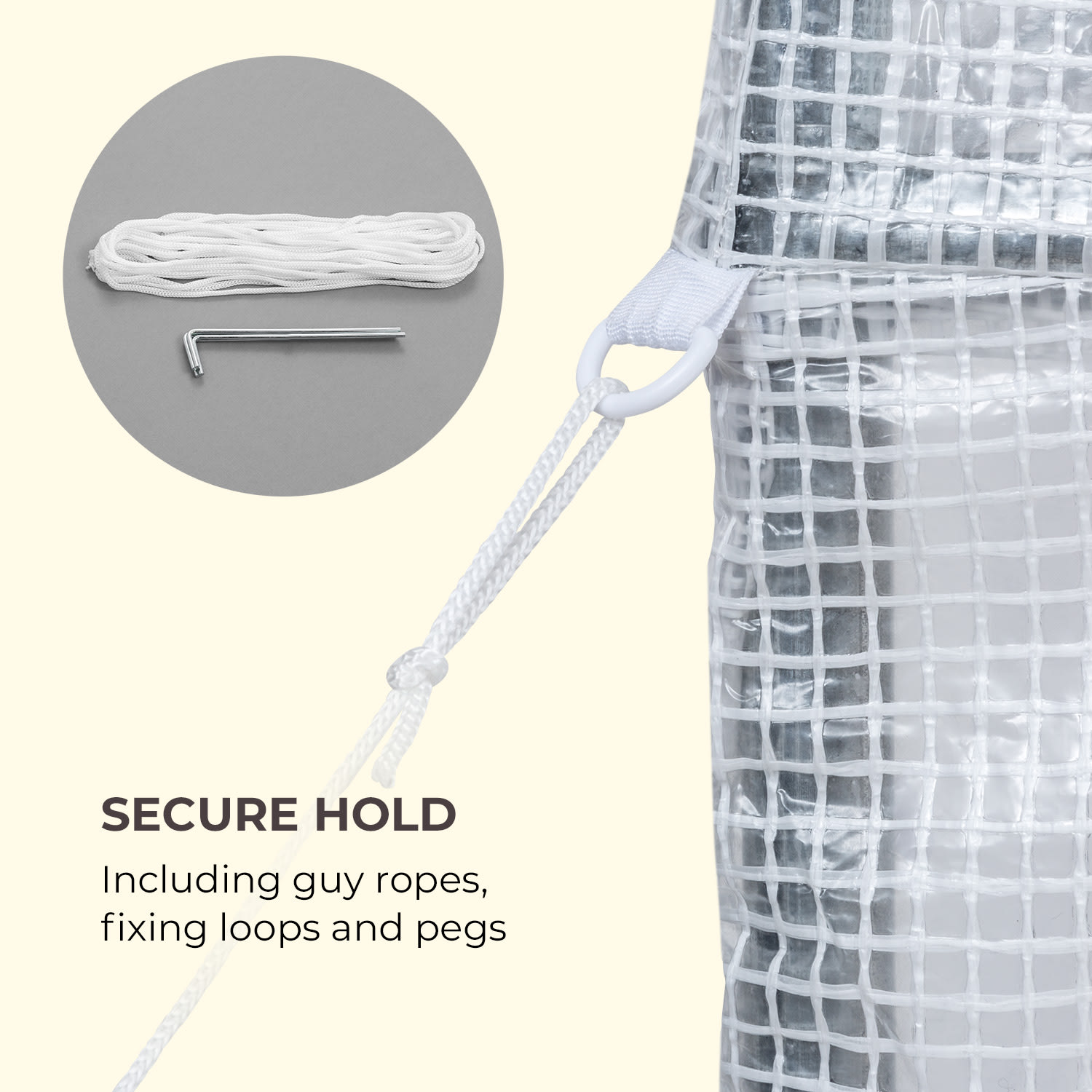 Plant Palace X2 Estufa 200x220x100cm Tubos de Aço Pelicula de rede perfurada PVC