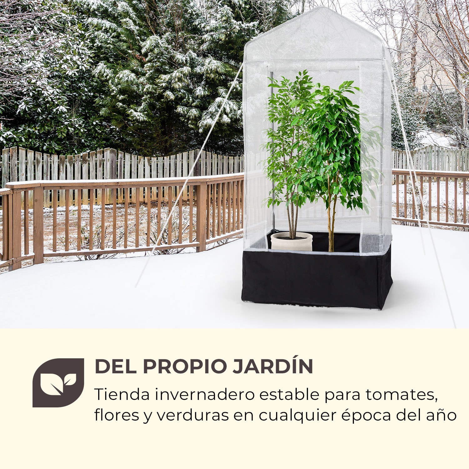 Plant Palace X1 vivero 100 x 220 x 100 cm acero tubular lámina reticulada de PVC 100 cm