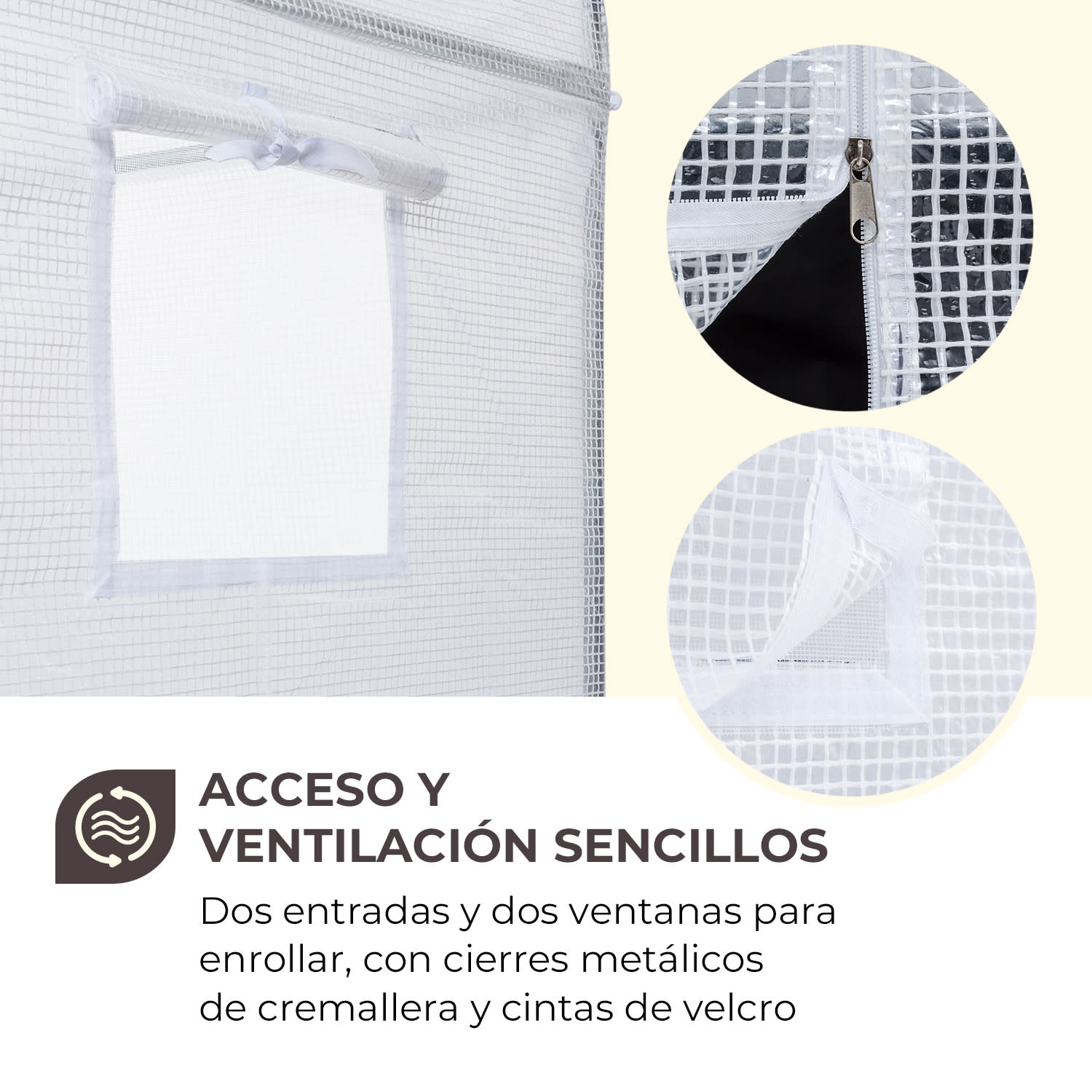 Plant Palace X1 vivero 100 x 220 x 100 cm acero tubular lámina reticulada de PVC 100 cm