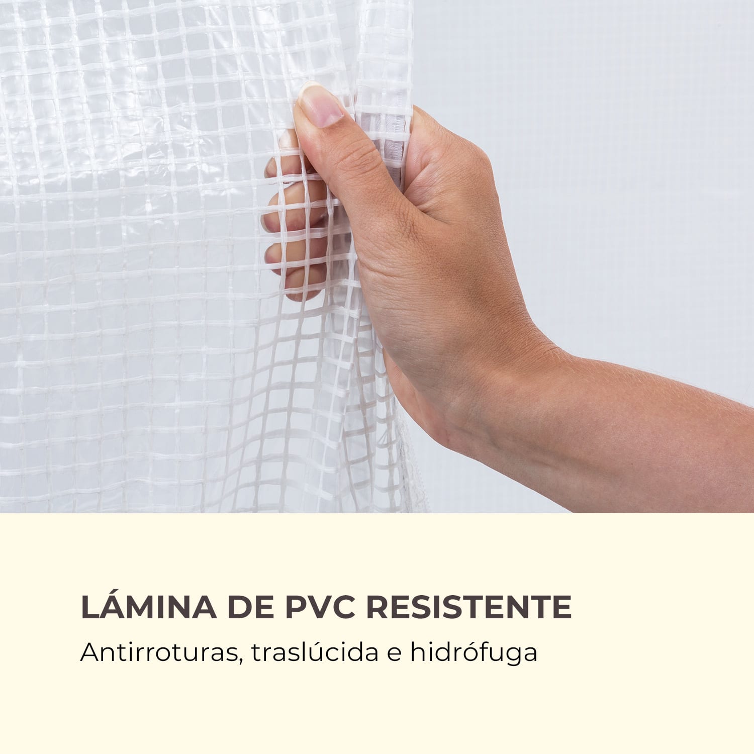 Plant Palace X1 vivero 100 x 220 x 100 cm acero tubular lámina reticulada de PVC 100 cm