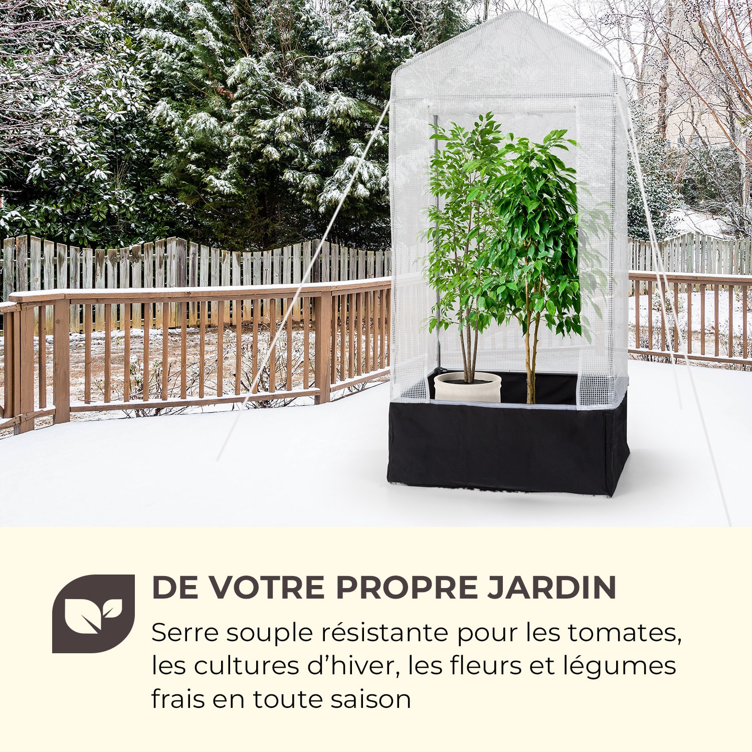 Plant Palace X1 Serre 100 x 220 x 100cm - Tube d'acier film PVC mesh 100 cm
