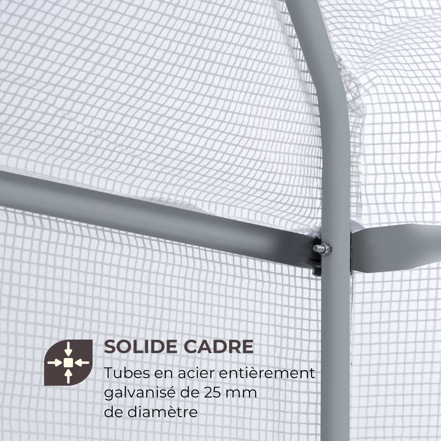 Plant Palace X1 Serre 100 x 220 x 100cm - Tube d'acier film PVC mesh 100 cm