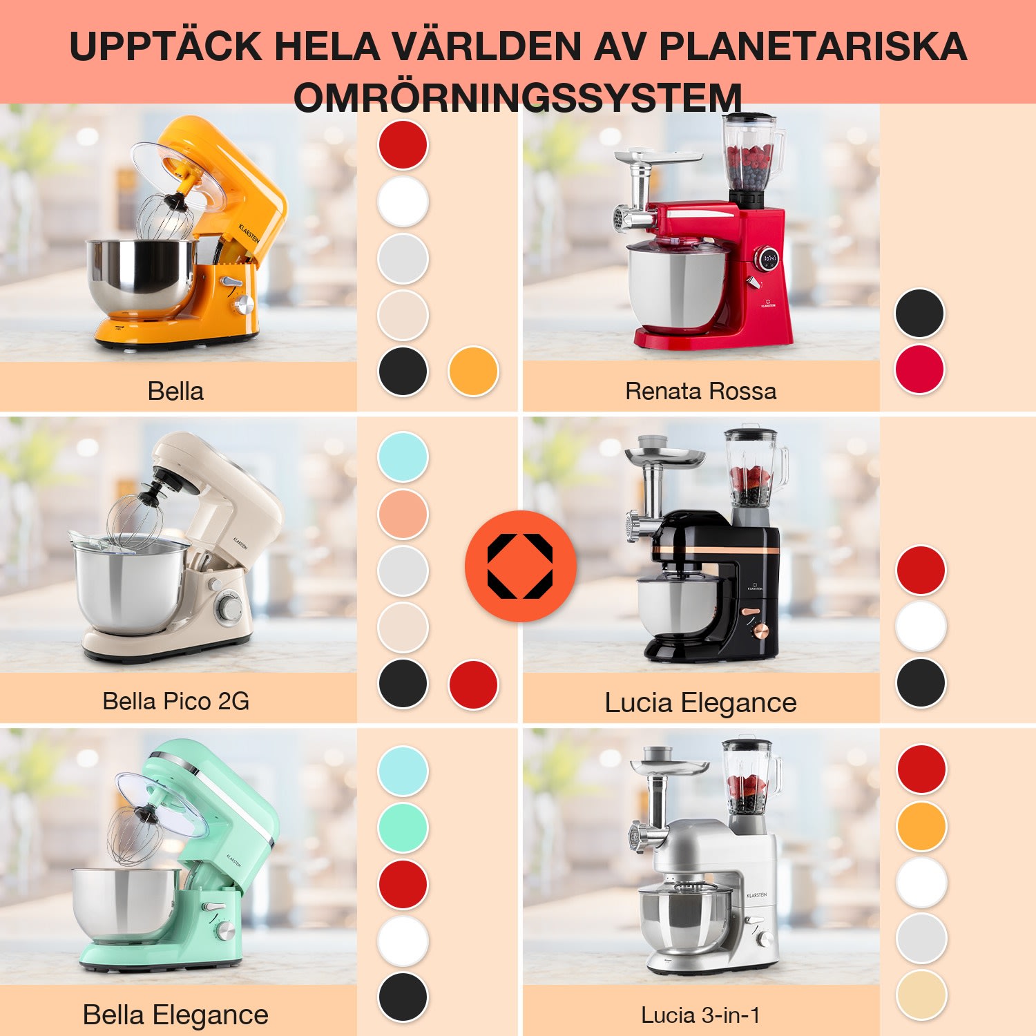 Bella Pico 2G Kökmaskin 1300W 1,7hk 6 nivåer 5 liter 