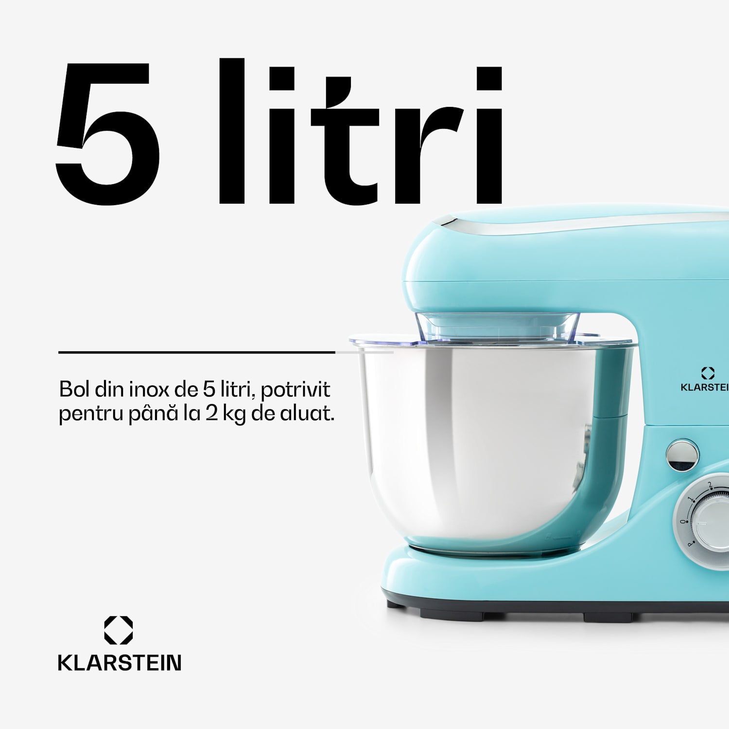 Bella Pico 2G, robot de bucătărie, 1300 W, 1,6 HP, 6 nivele, albastru Aqua