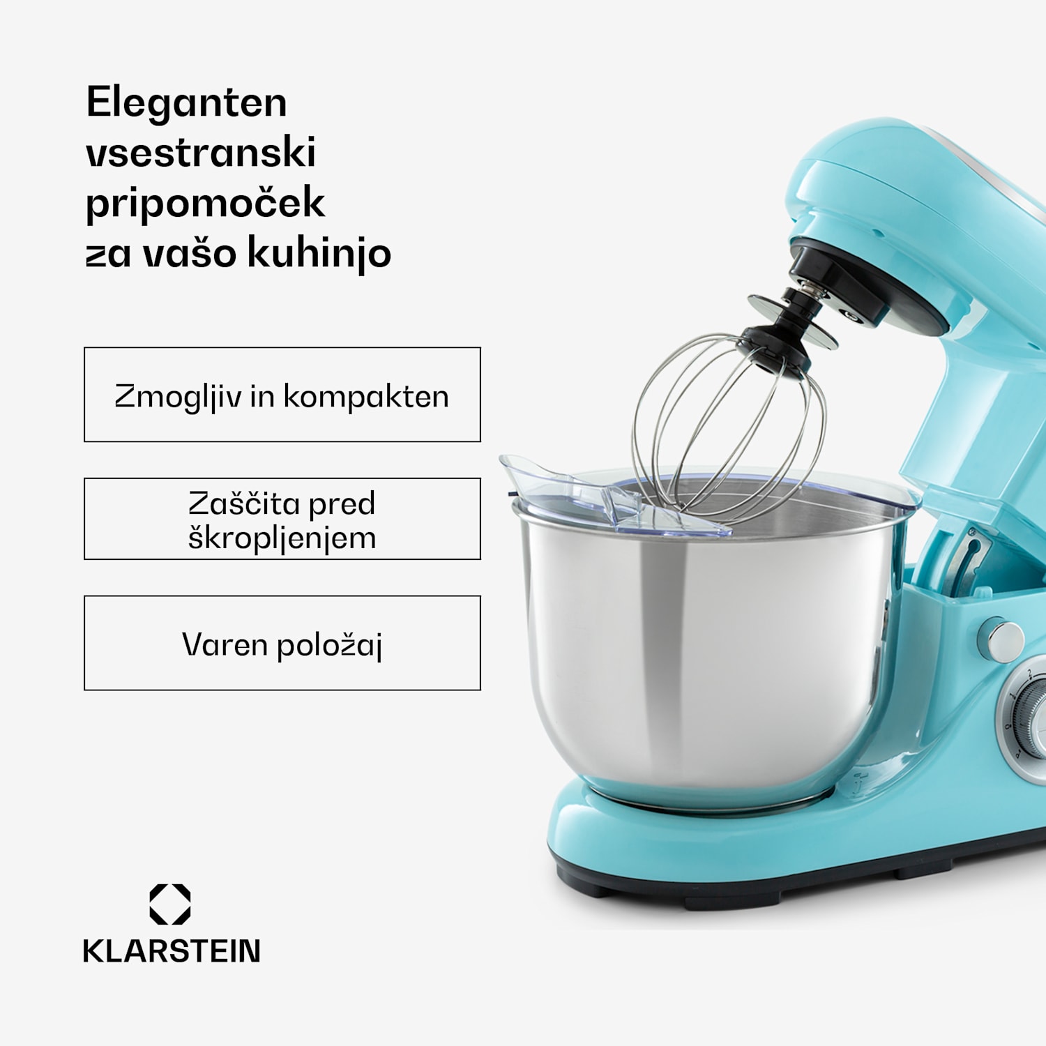 Bella Pico 2G, kuhinjski robot, 1300 W, 1,6 HP, 6 stopenjski, 5 litrov, modri Aqua