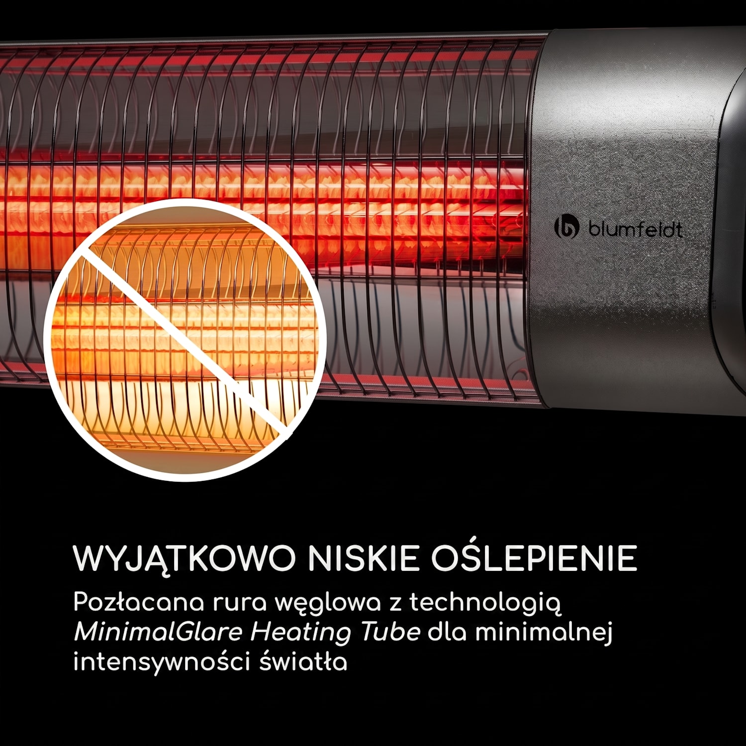 Dark Wave, promiennik podczerwieni tarasowy, ścienny, 2000 W, element grzewczy z włókna węglowego powlekany złotem, IP65, aluminium Ścienny