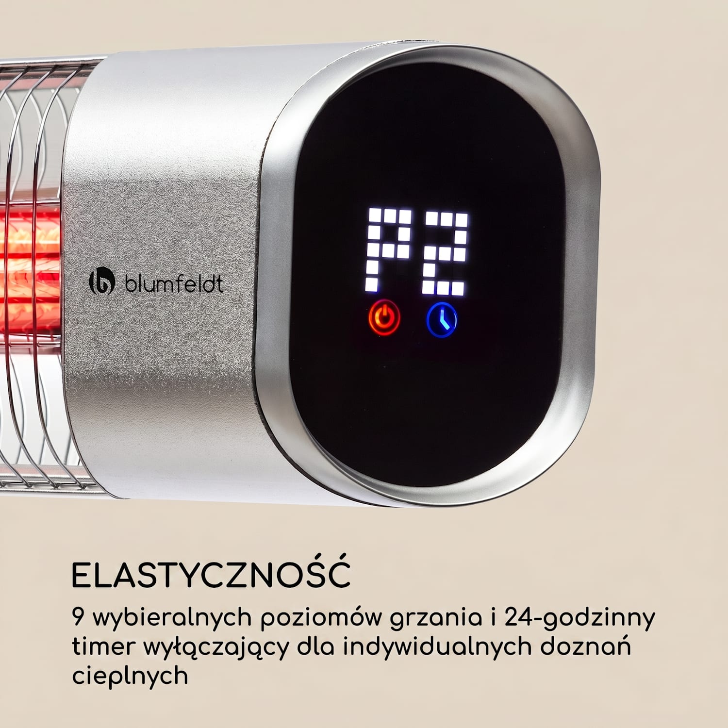Dark Wave, promiennik podczerwieni tarasowy, ścienny, 2000 W, element grzewczy z włókna węglowego powlekany złotem, IP65, aluminium Ścienny