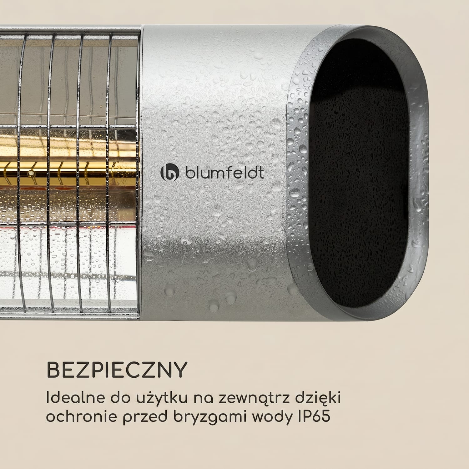 Dark Wave, promiennik podczerwieni tarasowy, ścienny, 2000 W, element grzewczy z włókna węglowego powlekany złotem, IP65, aluminium Ścienny