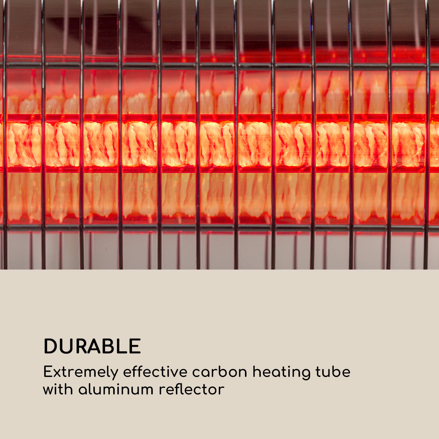 Dark Wave, infravörös hősugárzó, 2000 W, aranyozott széncső, IP65, alumínium Fali