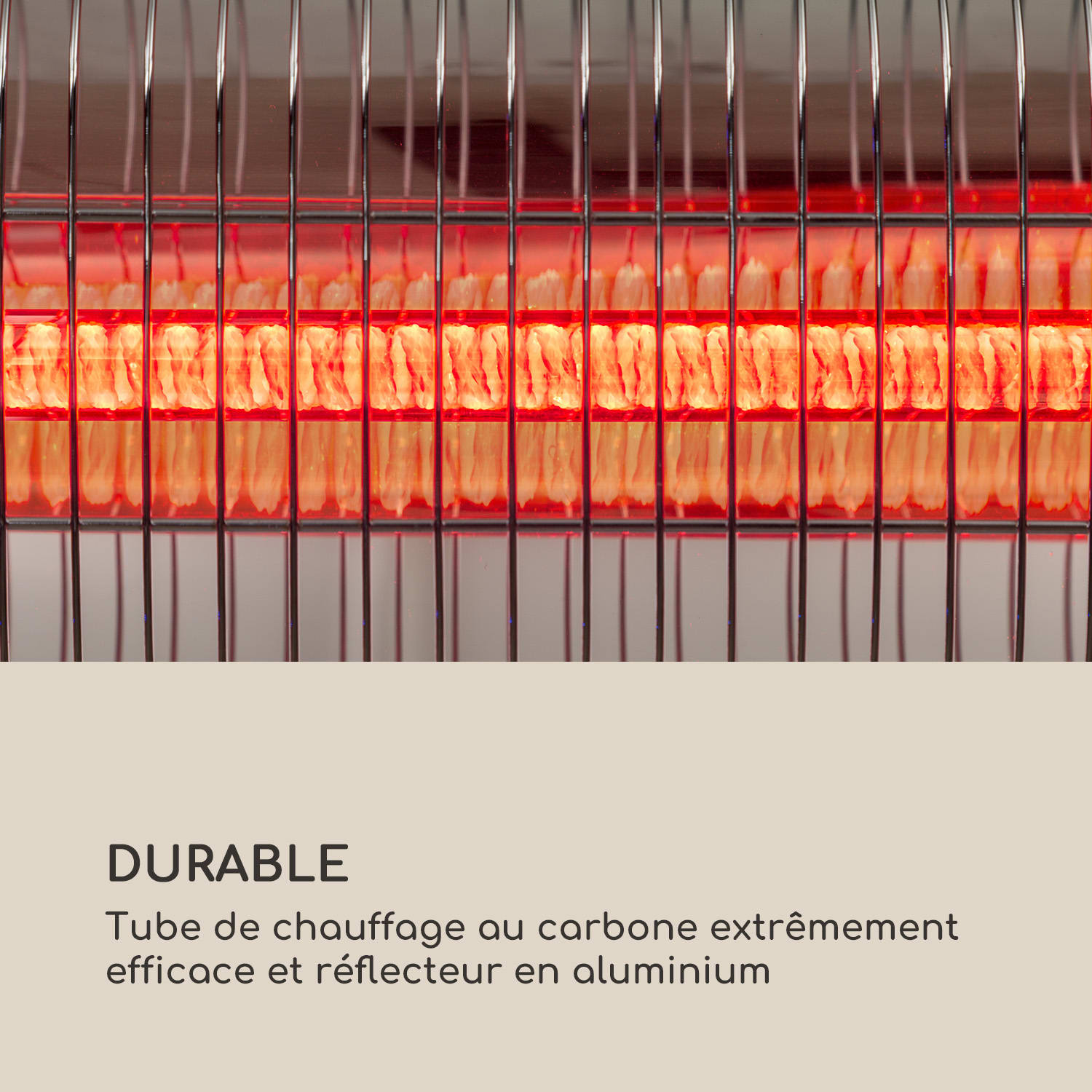 Dark Wave Stand Radiateur infrarouge 2000W Pied de support avec tube carbone doré IP65 