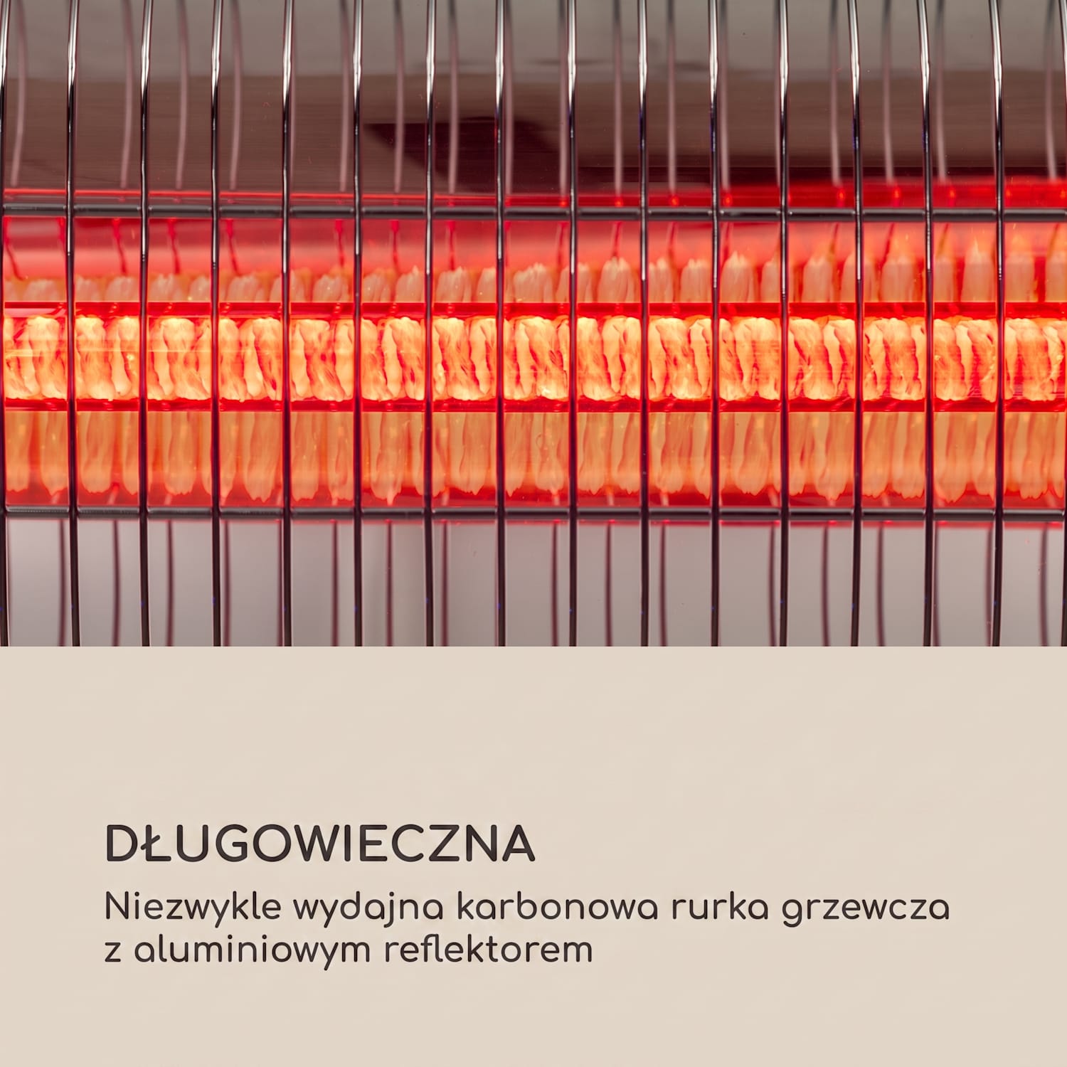 Dark Wave, promiennik podczerwieni tarasowy, ścienny, 2000 W, element grzewczy z włókna węglowego powlekany złotem, IP65, aluminium Stojący