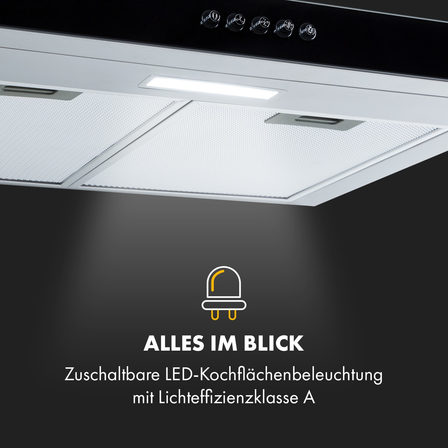 Darya Dunstabzugshaube 60cm 310 m³/h Edelstahl silber 60 cm