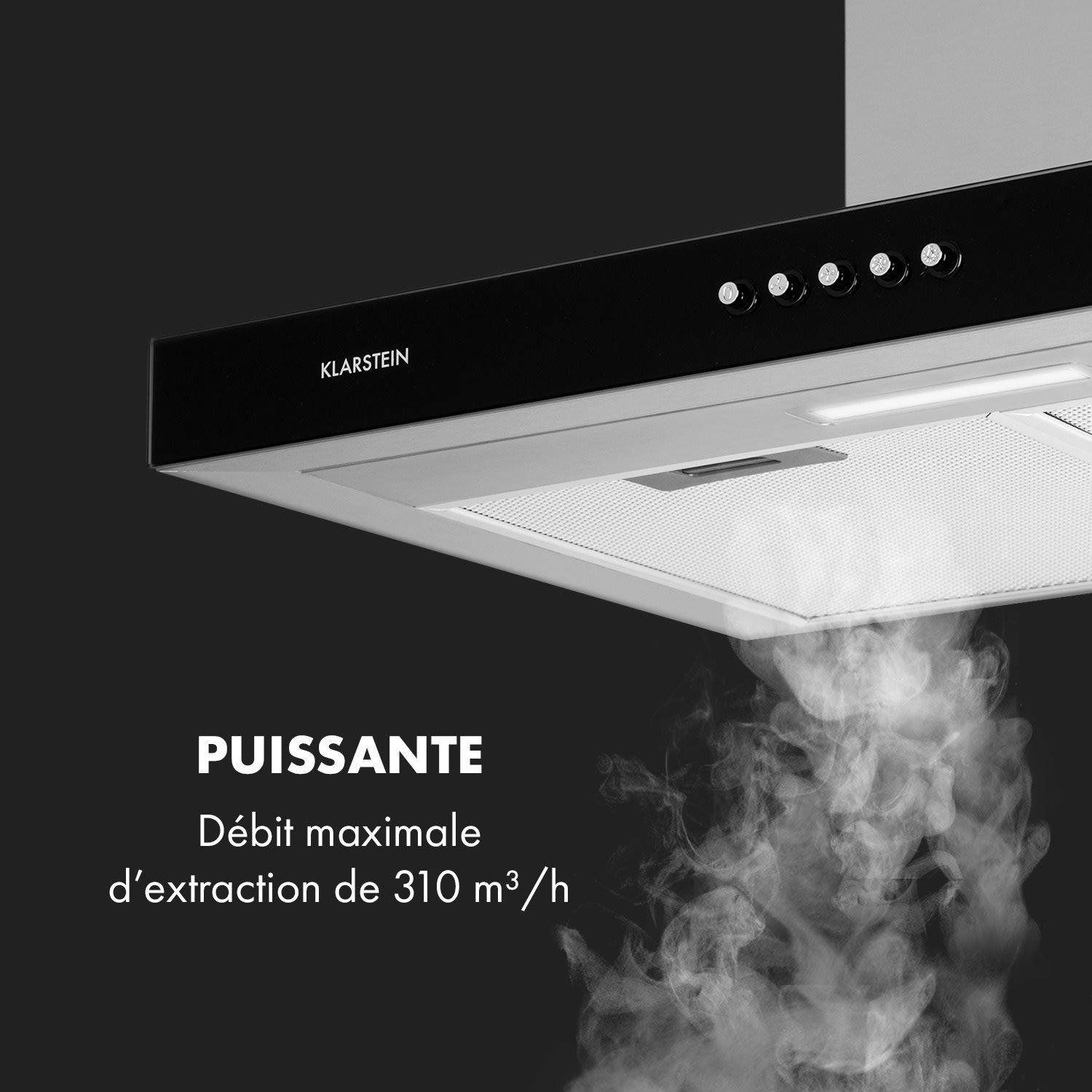 Darya Hotte murale aspirante 60 cm 310 m³ / h classe A - inox argent 60 cm