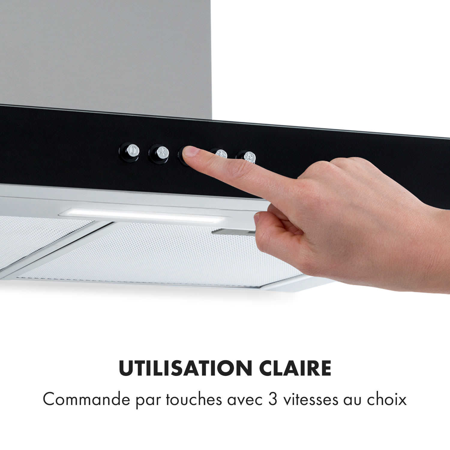 Darya Hotte murale aspirante 60 cm 310 m³ / h classe A - inox argent 60 cm