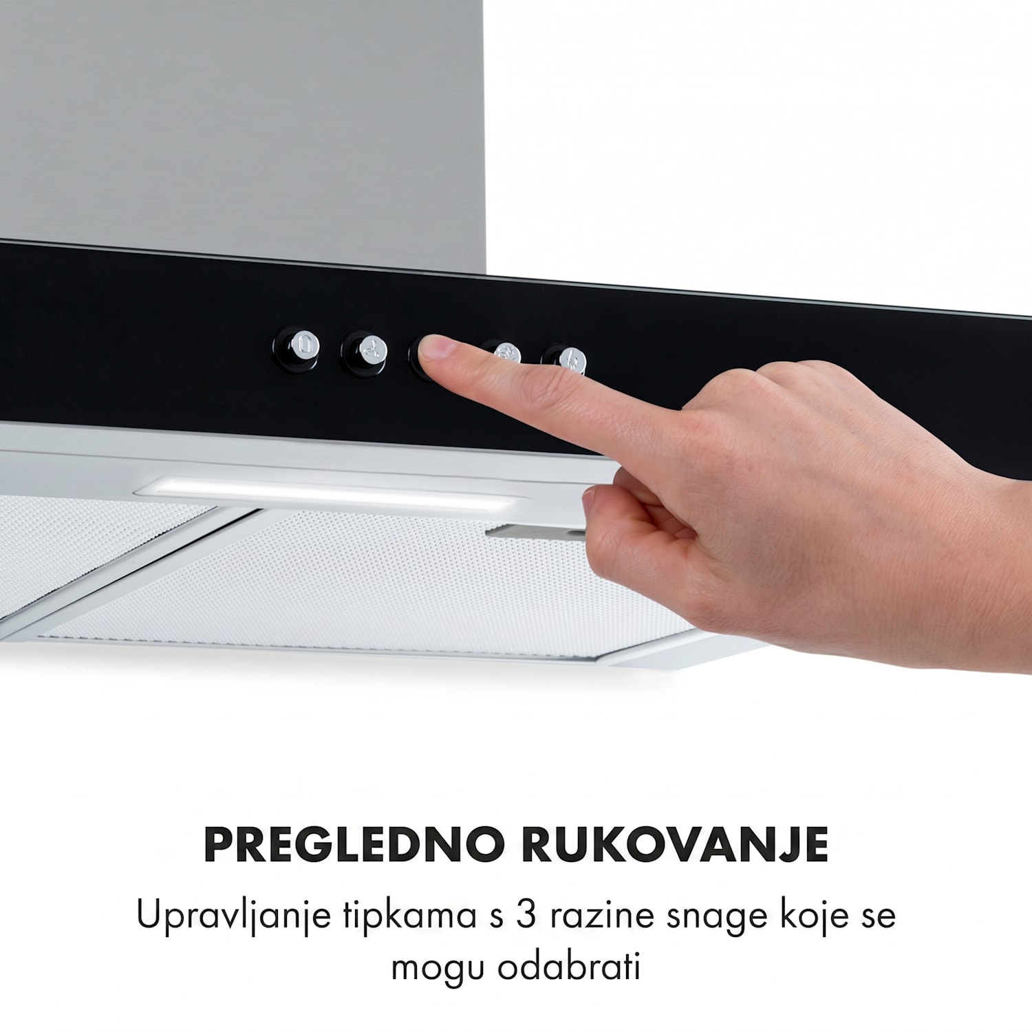 Darya, kuhinjska napa, 60 cm, 310 m³/h, nehrđajući čelik, srebrna 60 cm