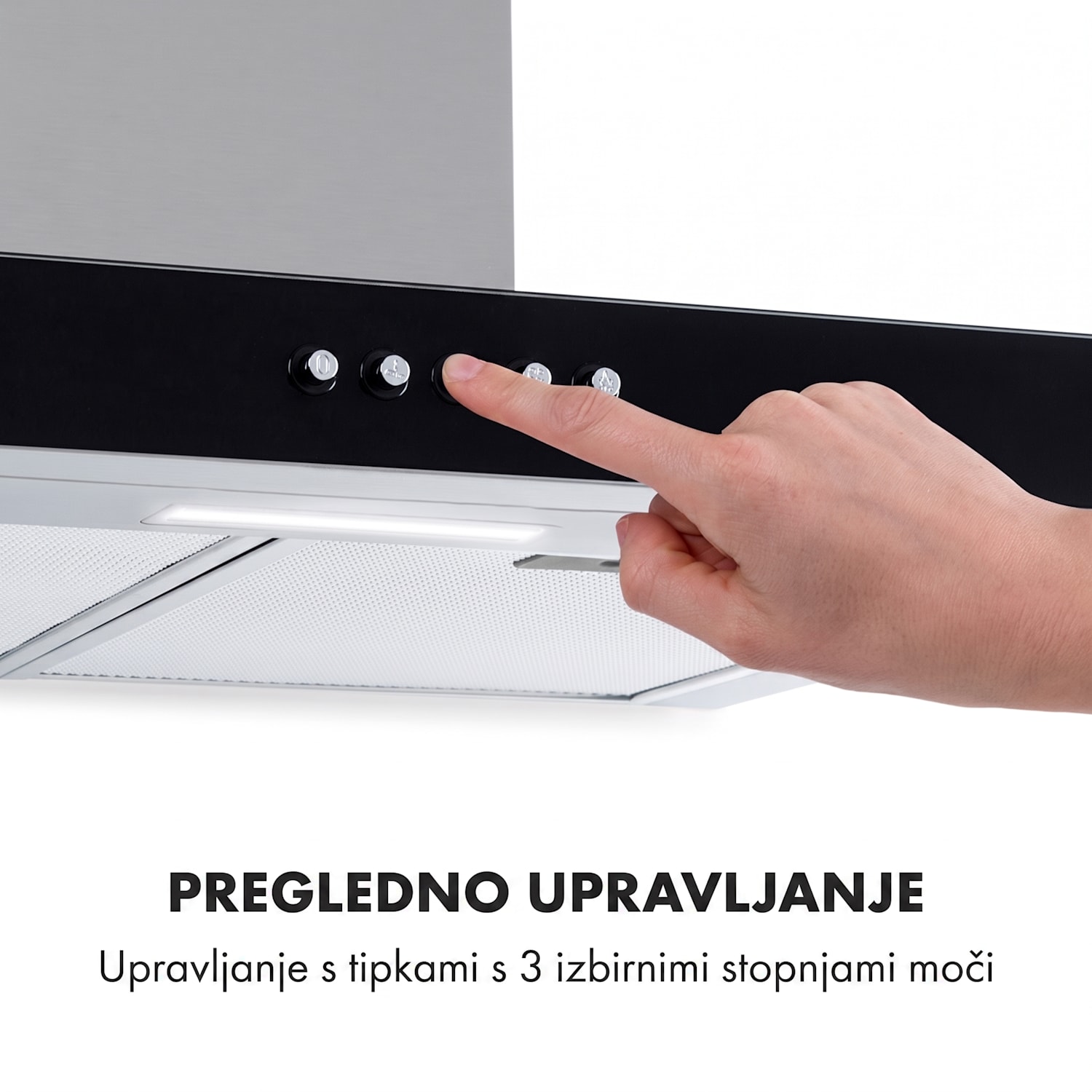 Darya, kuhinjska napa, 60 cm, 310 m³/h, nerjaveče jeklo, srebrna barva 60 cm