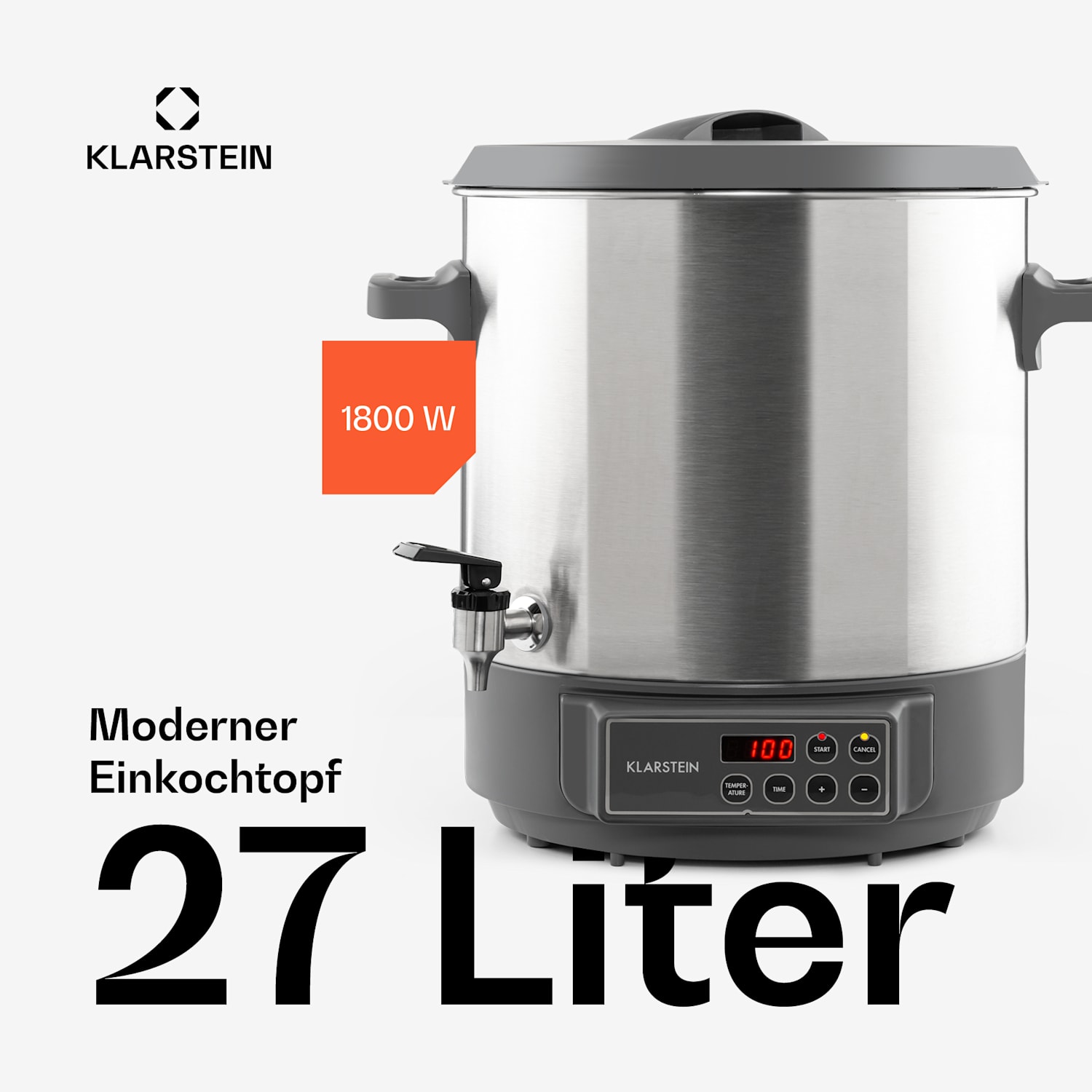 Lady Marmalade Einkochautomat Getränkespender 27L 100°C 12h Edelstahl 