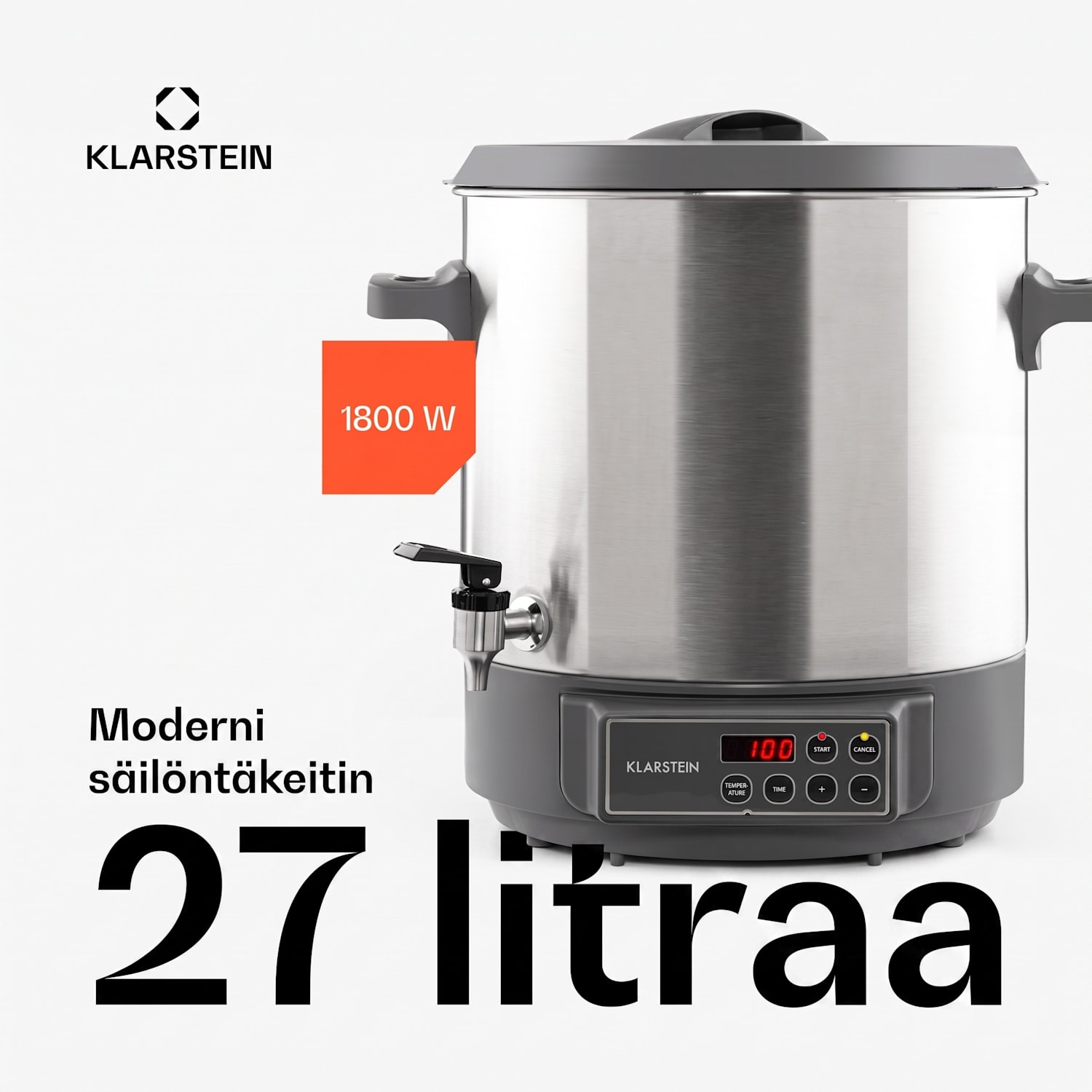 Lady Marmalade -säilöntäautomaatti juoma-annostelija 27 l 100 °C  ruostumaton teräs 
