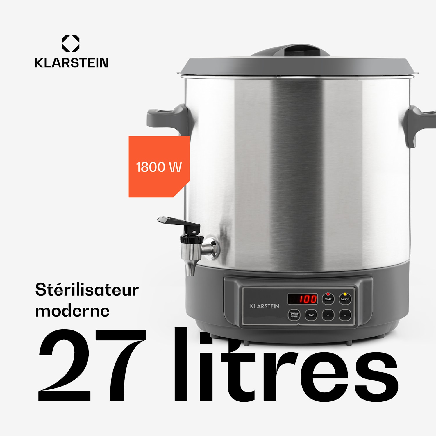 Lady Marmalade weckautomaat drankendispenser 27L 100°C 12h rvs 