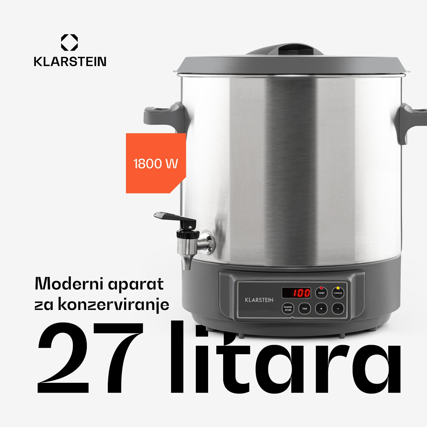 Lady Marmalade, uređaj za zakuhavanje, spremnik za piće, 27l,  100°C, 180 min 