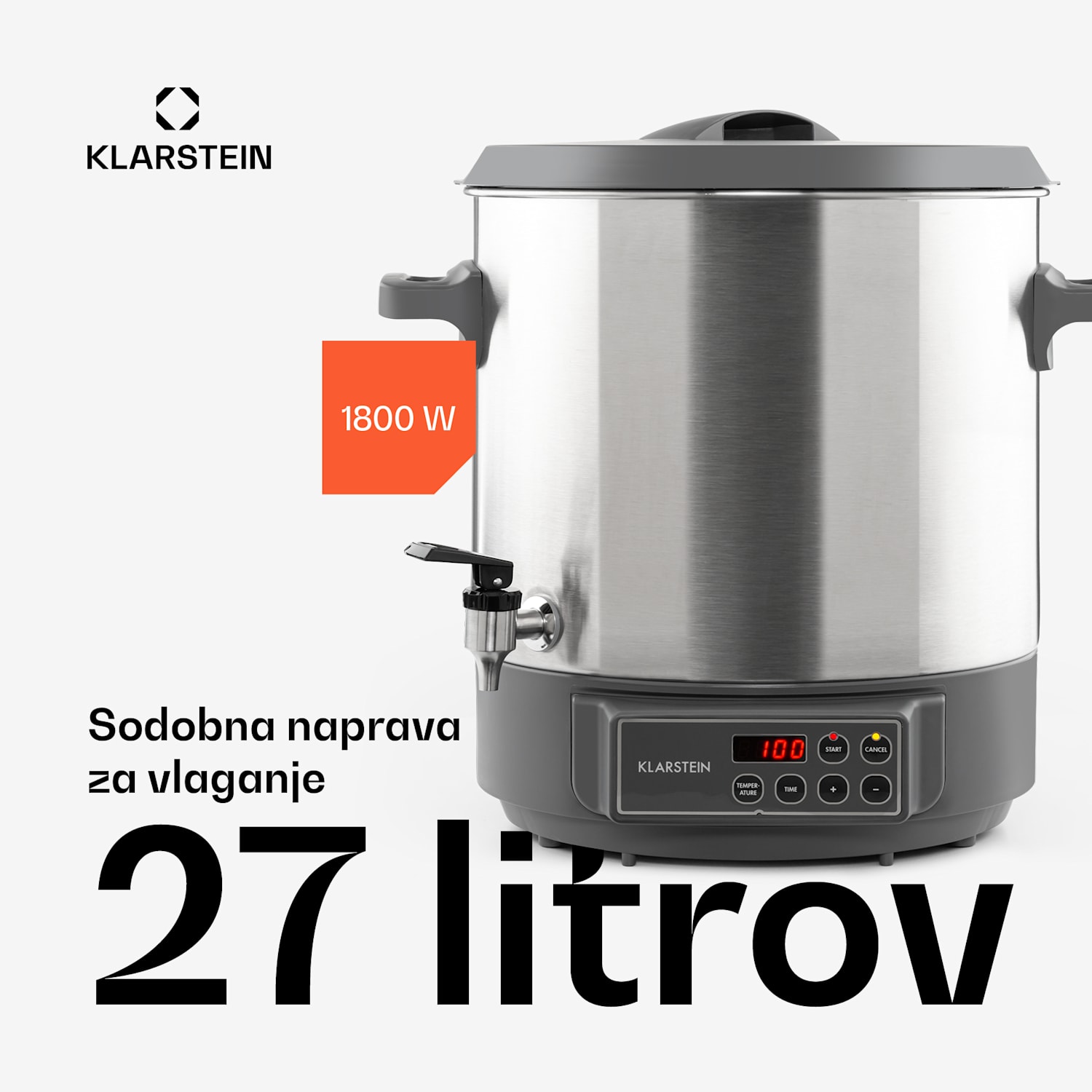 Lady Marmalade, avtomatska naprava za konzerviranje, 27 L, 100 ° C, 12h, nerjavno jeklo 