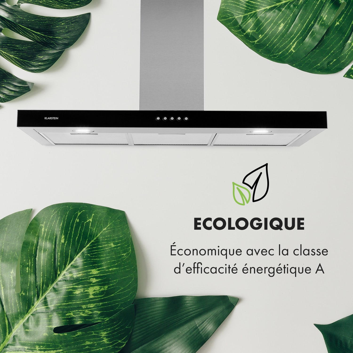 Darya Hotte murale aspirante 90 cm 310 m³ / h classe A - inox argent 90 cm