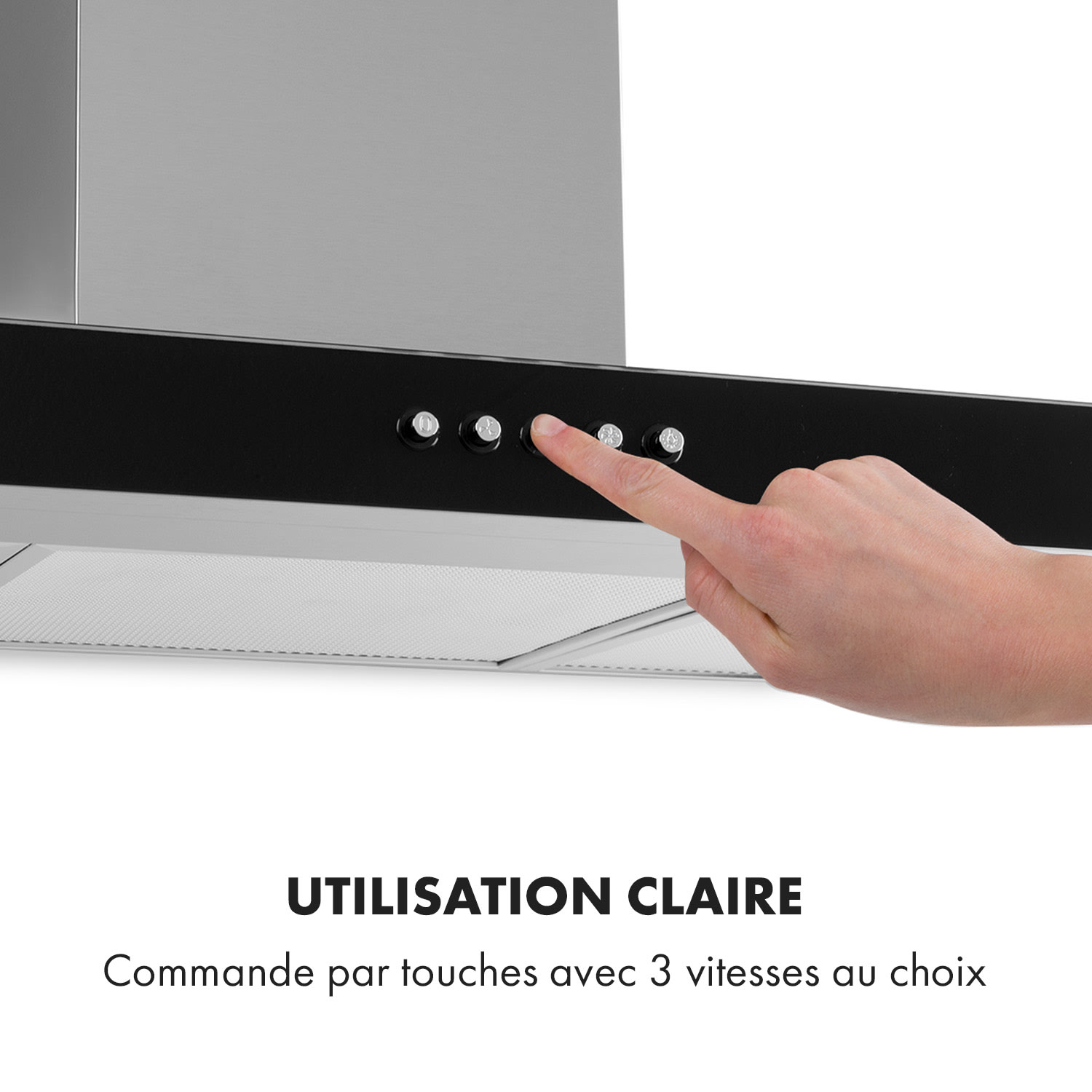 Darya Hotte murale aspirante 90 cm 310 m³ / h classe A - inox argent 90 cm