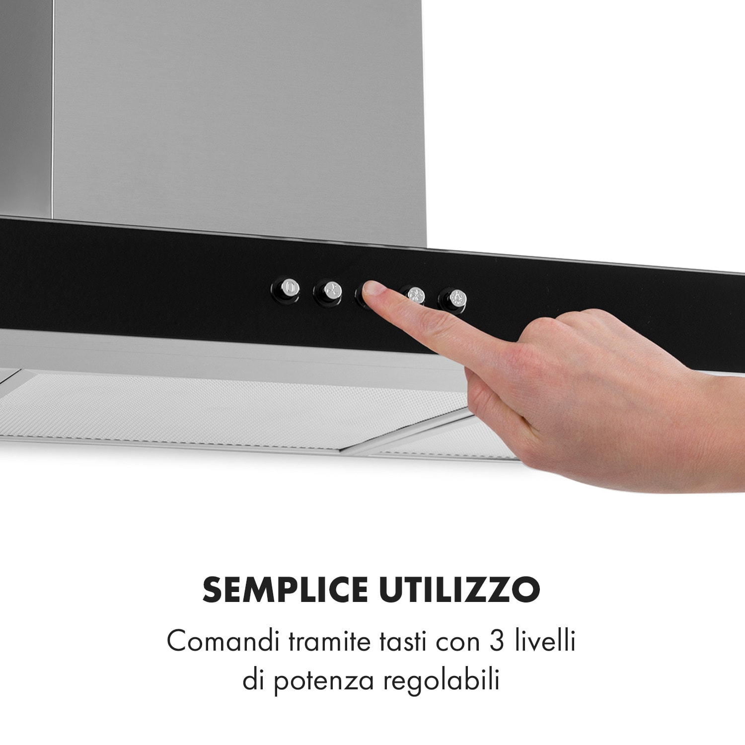 Darya cappa aspirante 90cm 310 m³/h acciaio inox argento 90 cm