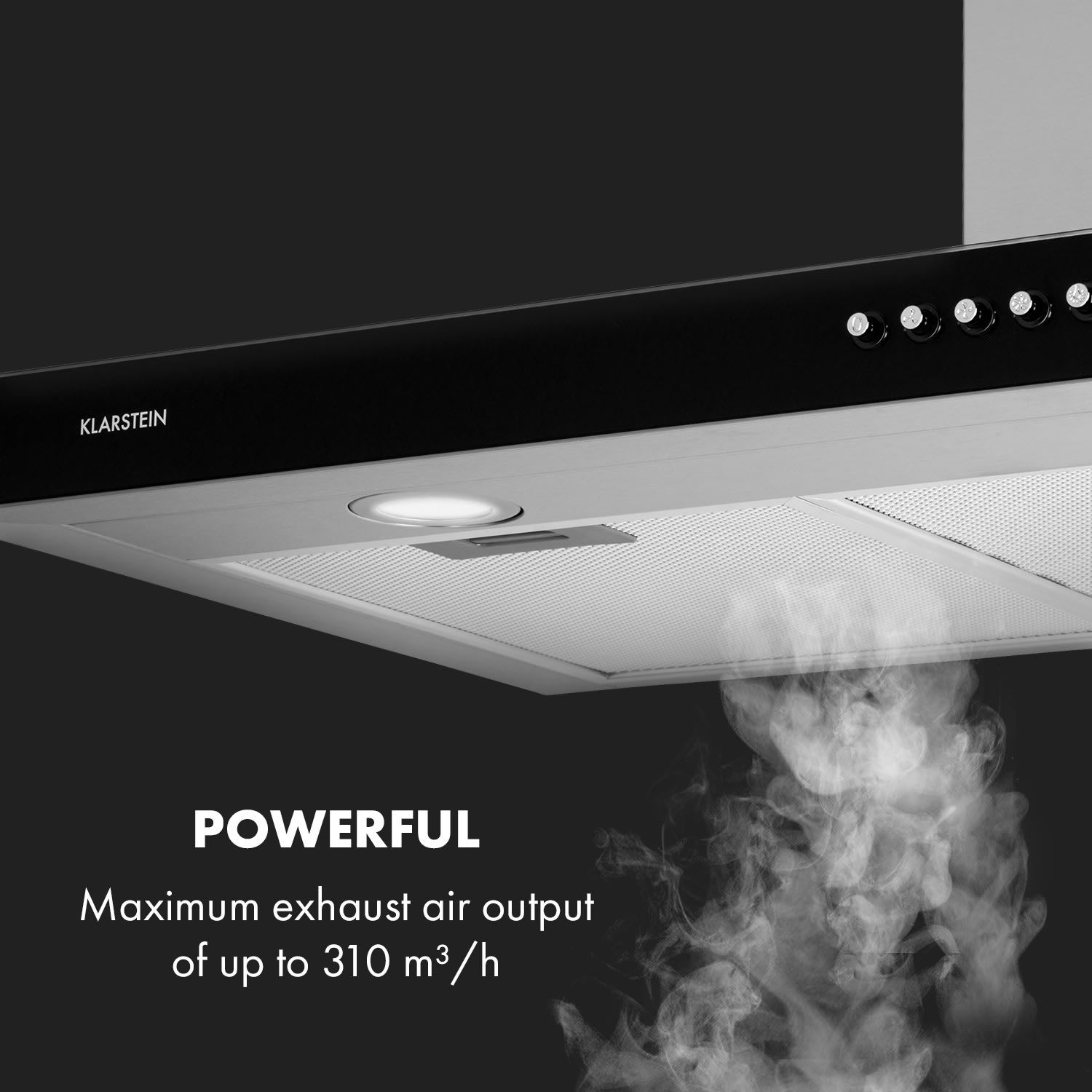 Darya, digestoř, 90 cm, nástěnná, 310 m³/h, nerezová ocel, stříbrná 90 cm