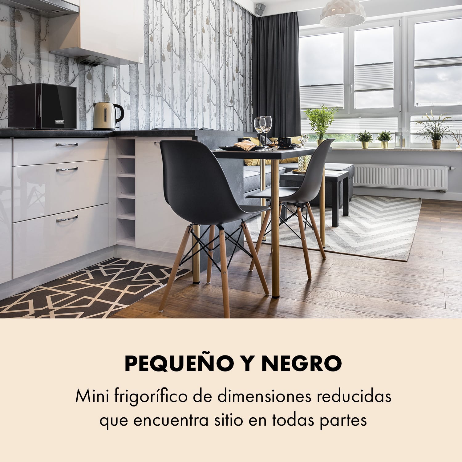 Frosty Minifrigorífico EEC A Puerta de cristal 10 L Negro 