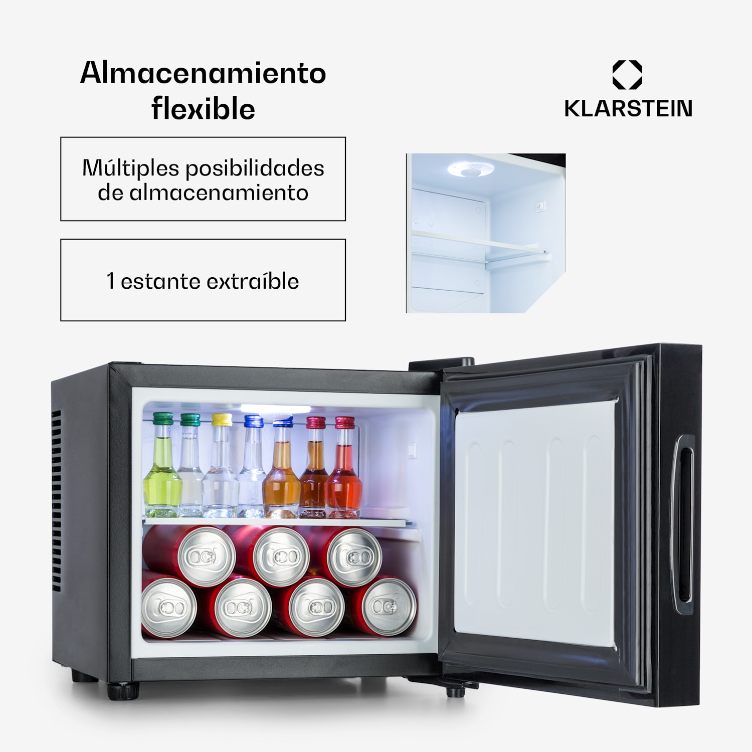 Frosty Minifrigorífico EEC A Puerta de cristal 10 L Negro 