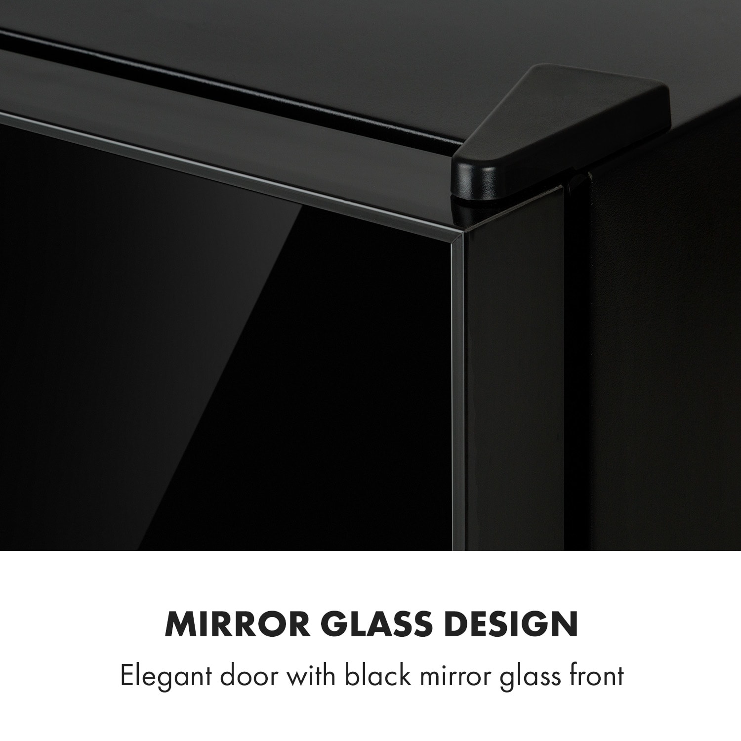 Frosty, mini chladnička, 10 l, energet. trieda A, dvere so zrkadlovým sklom, čierna 