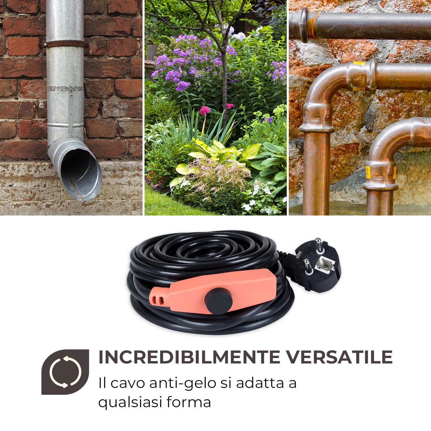 Flow Wire Cavo Antigelo 4m con Termostato IP68 4 m