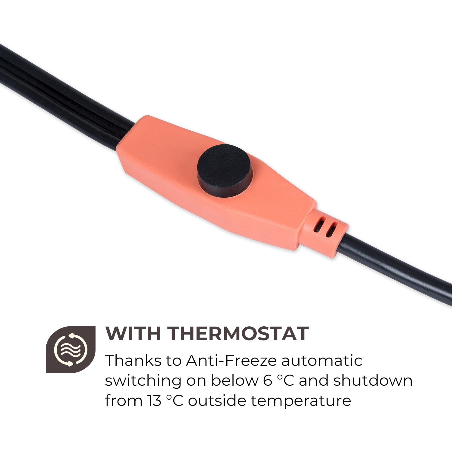 Flow Wire vorstbeschermingskabel 4m met thermostaat IP68 4 m