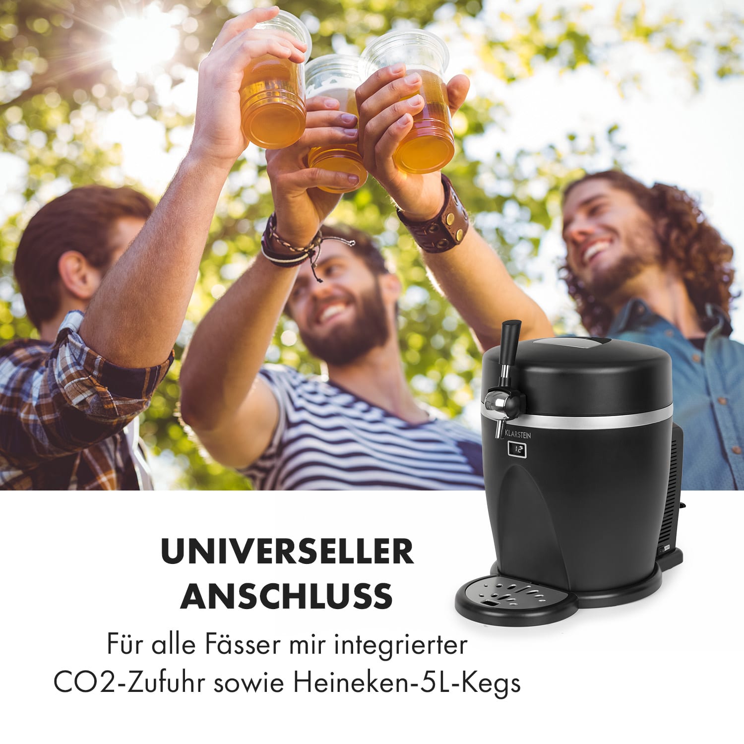 Tap2Go mobile 2-in1 Bierzapfanlage mit Getränkekühler 5l/13l schwarz 